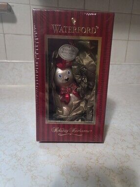 Waterford Holiday Heirlooms Baby's First Teddy Bear  Christmas Ornament Boxed